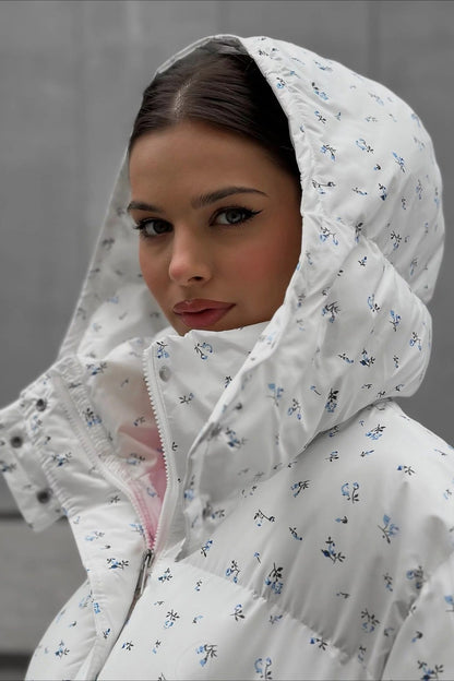 Luvik | Tulostettu Puffy Puffer Takki