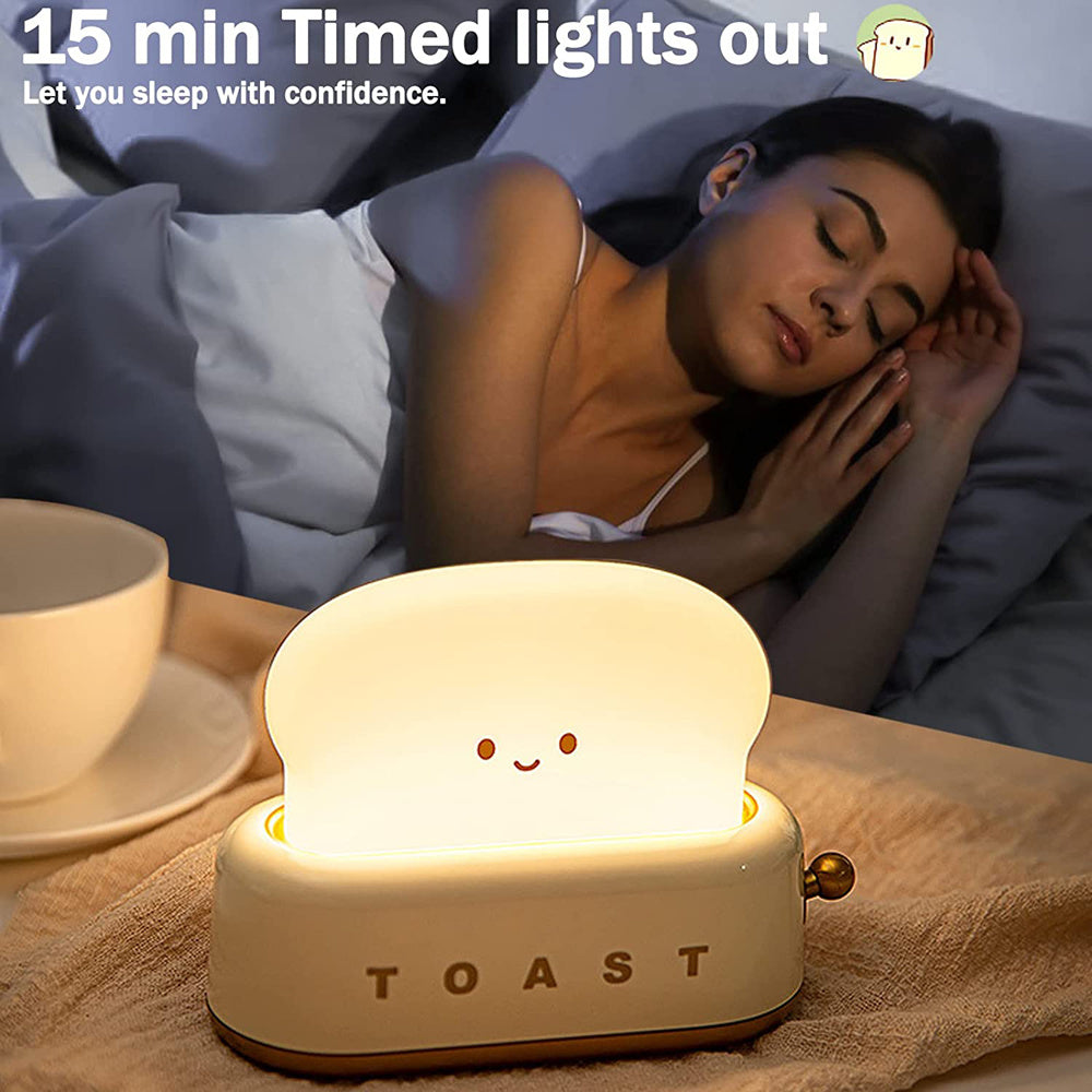 USB-lading LED-brød nattelys med dimmefunksjon og timer | Luvikno