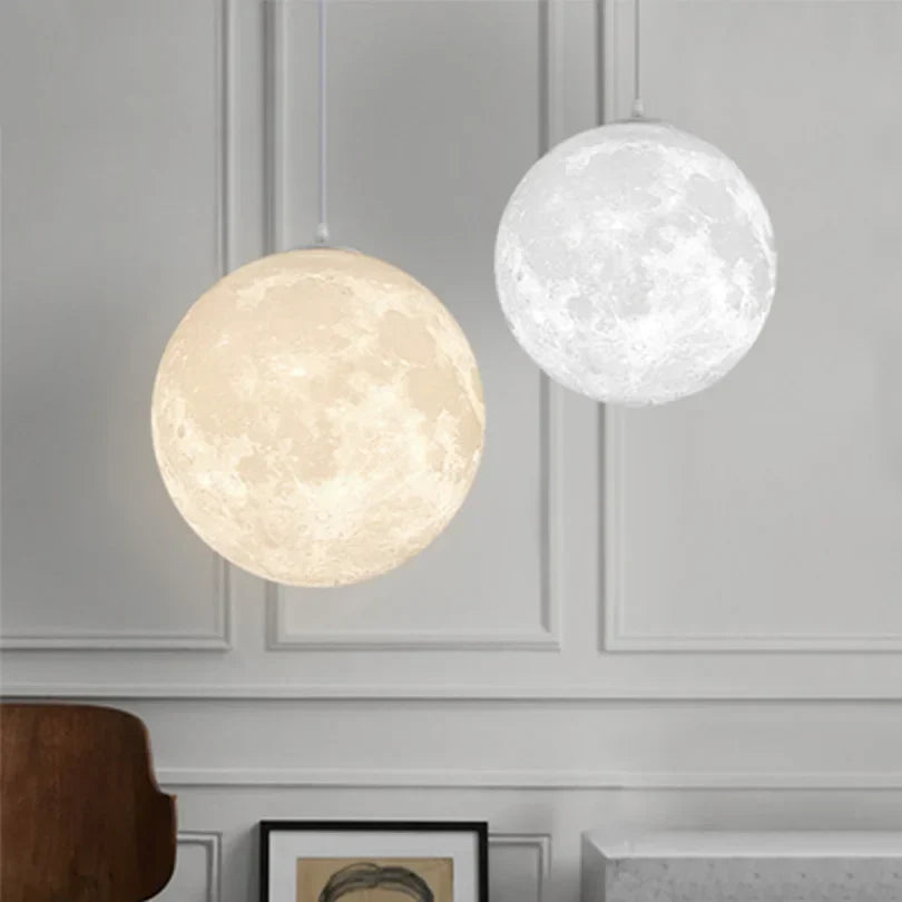 Lunar LED pendellampe - Måne design hengelampe for stue og soverom | Luvikno