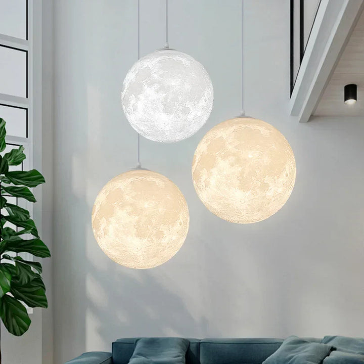 Lunar LED pendellampe - Måne design hengelampe for stue og soverom | Luvikno