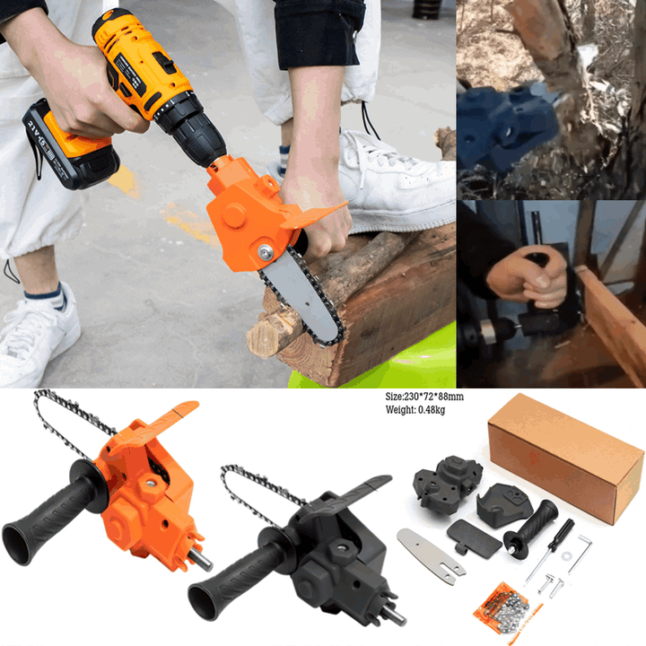 Luvikno | 6 Tommers Elektrisk Drill Modifisert Til Elektrisk Kjedesag Drill Vedlegg
