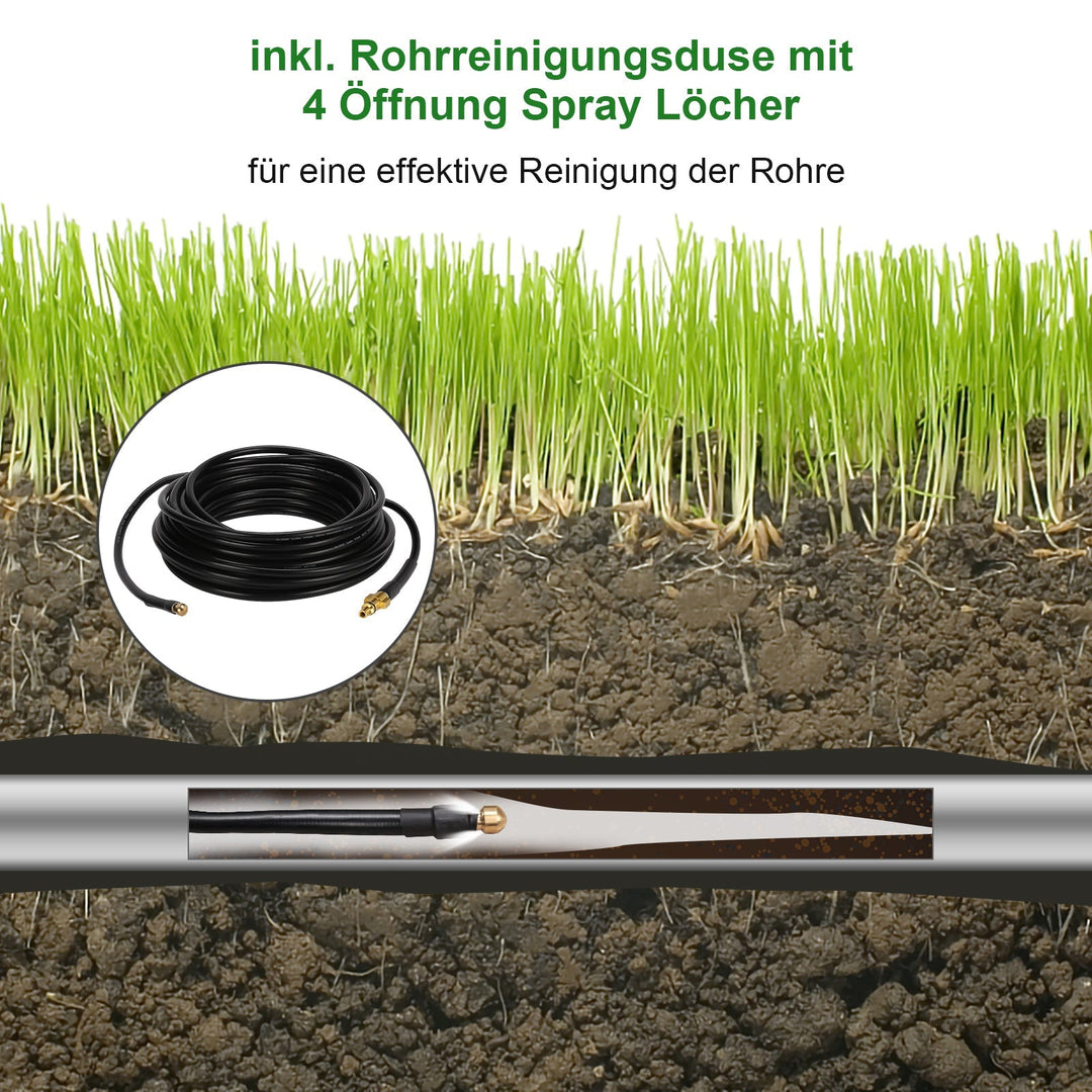 Rør rengjøringsslange 10m-30m 180 bar | Luvikno