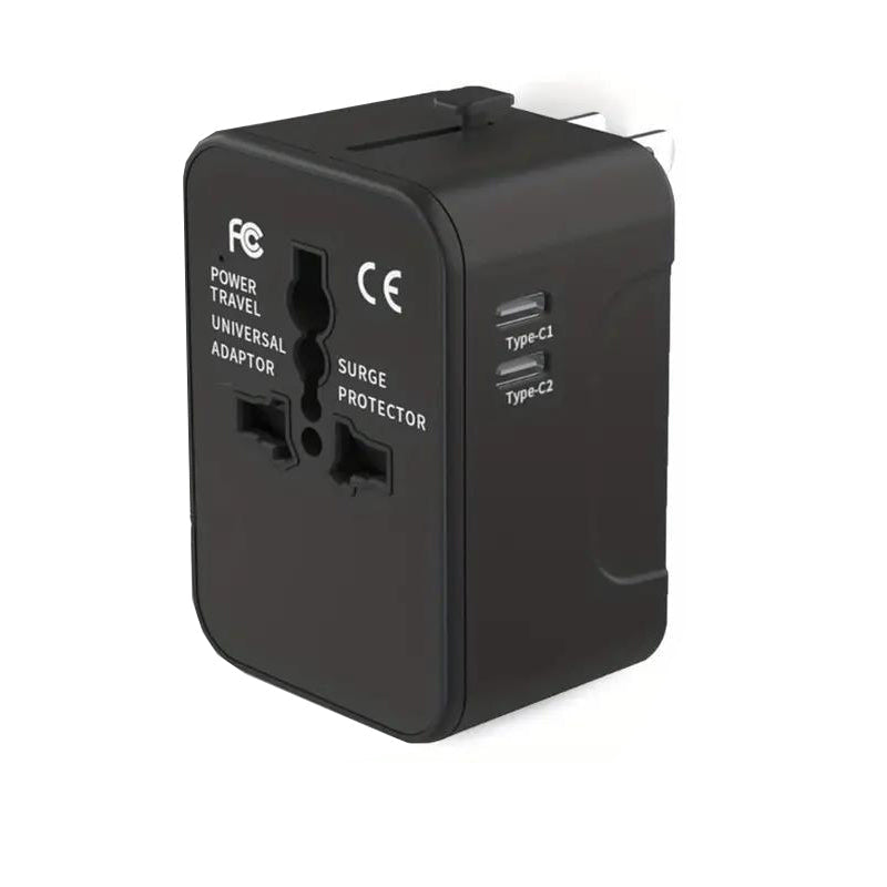 Universell reiseadapter med doble USB-porter | Luvikno