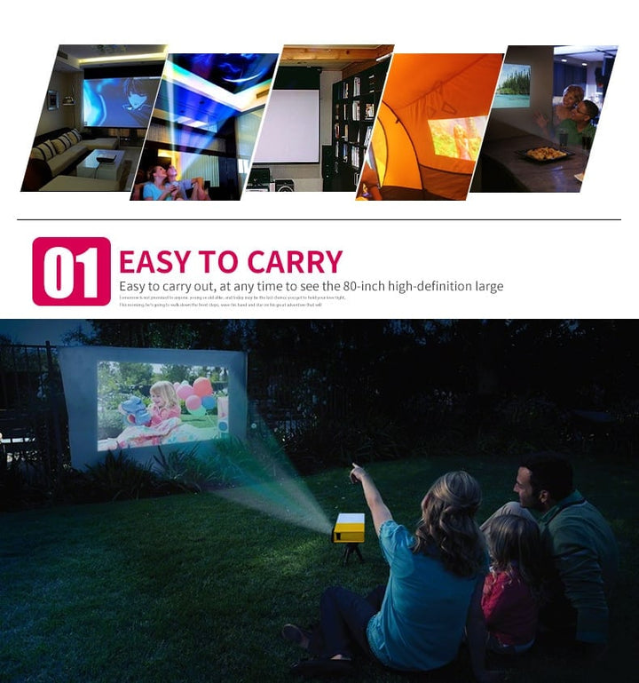 Mini projektor Opplev filmene dine overalt | Luvikno
