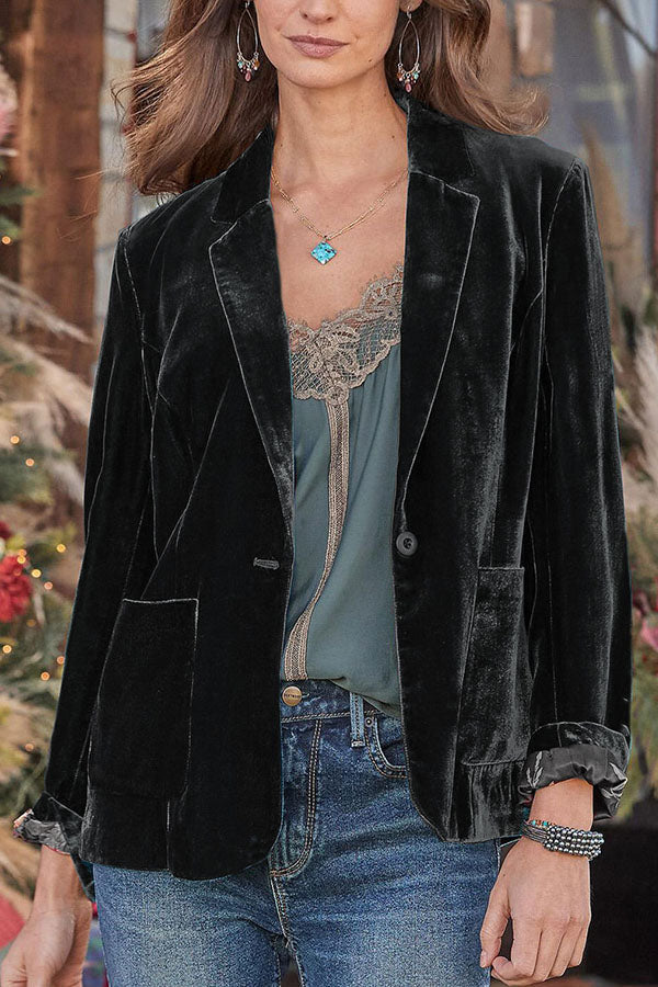 Luvik | Samt Cropped Top pieni Bleiseri