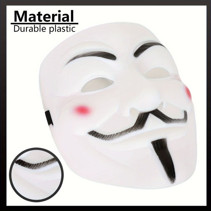 Luvikno | Men’s Full Face Plastic Halloween Mask | Anonymous Cosplay