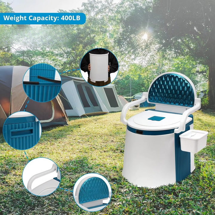 Portable Comfort Commode med 5-gallon kapasitet og robuste håndtak Luvikno