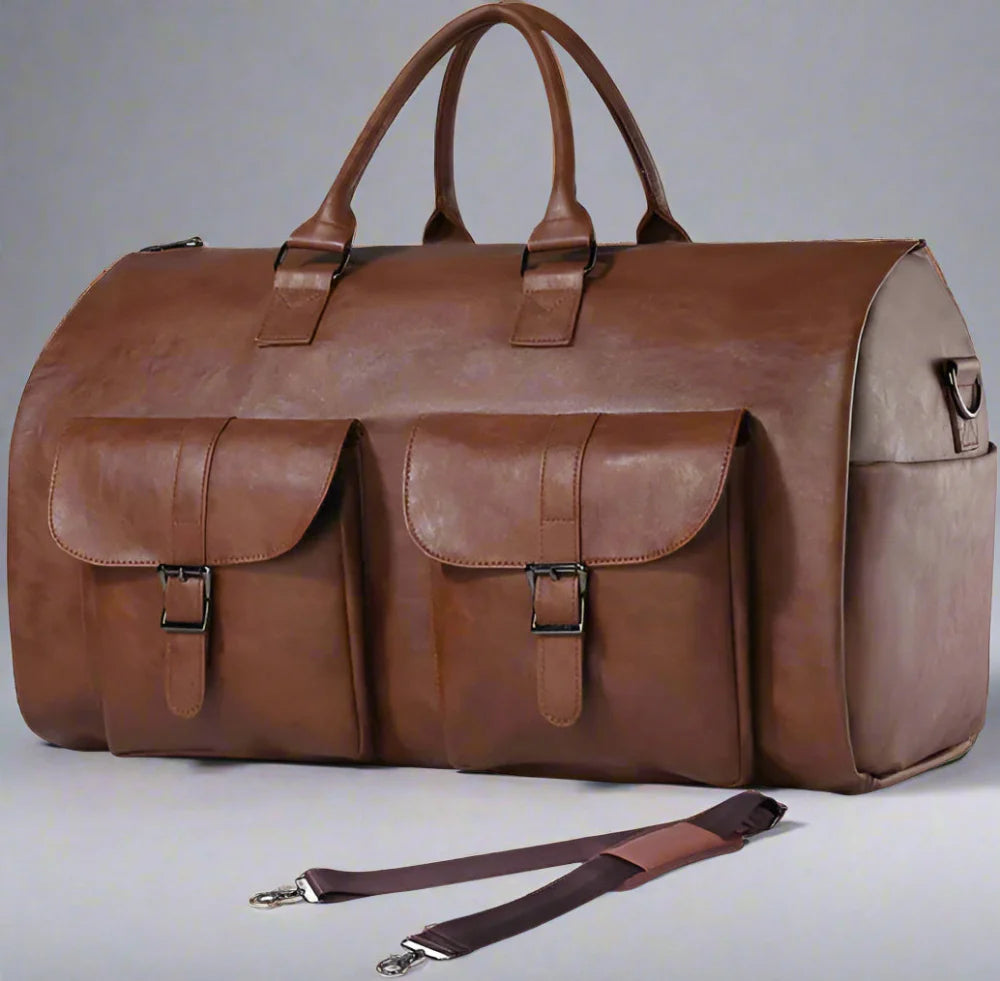 Reise Duffel Bag Lær Håndbagasje Luvikno