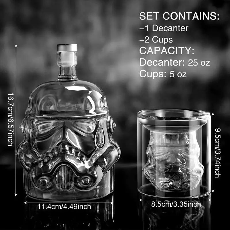 3stk Kreativ Whisky Karaffel med 2 Glass Bar Utensil | Luvikno