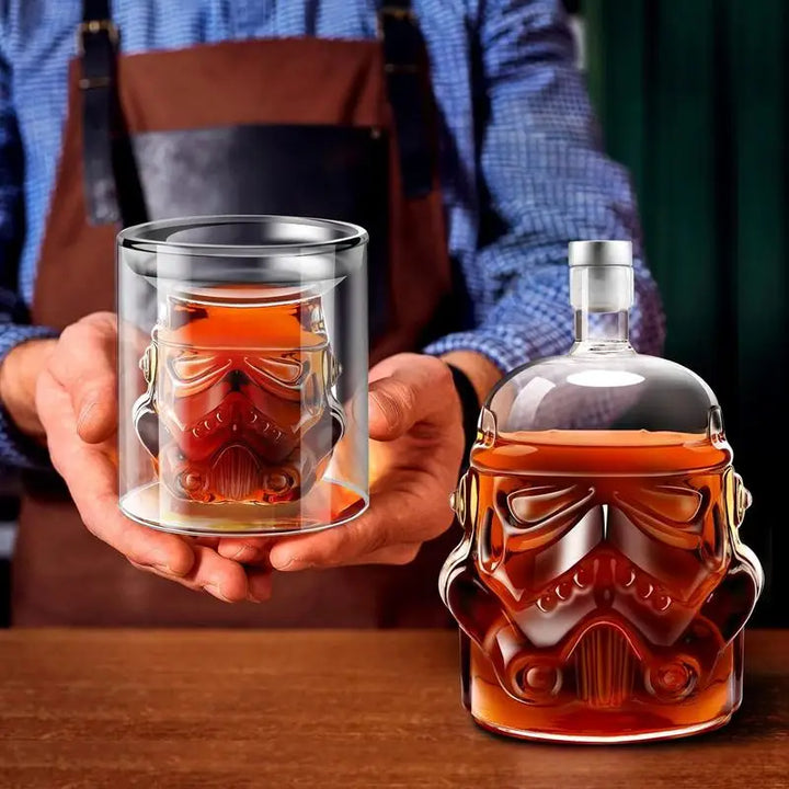 3 stk Kreativ Whiskey Dekanter med 2 Glass Bar Verktøy | Luvikno