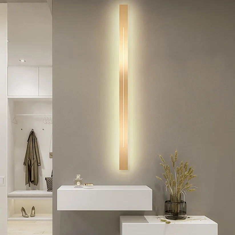 Luvikno | LED Vegglampe | Modern Vertikal Sort Innendørs Sconce