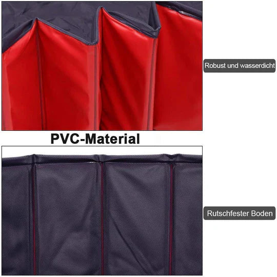 Sammenleggbar PVC hundepool med dreneringsventil Luvikno
