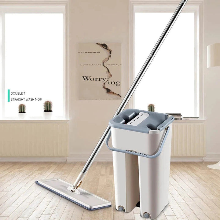 Spin Mop Bucket Med Gjenbrukbare Moppputer Luvikno