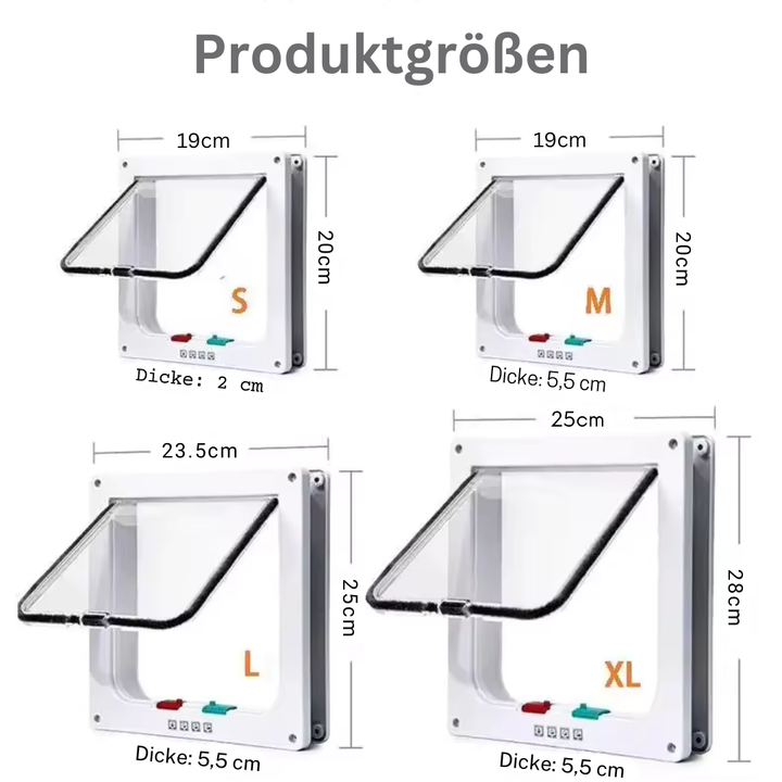 4 Way Pet Door for Cats and Dogs Luvikno