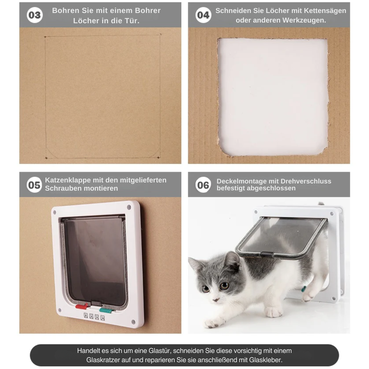 4 Way Pet Door for Cats and Dogs Luvikno