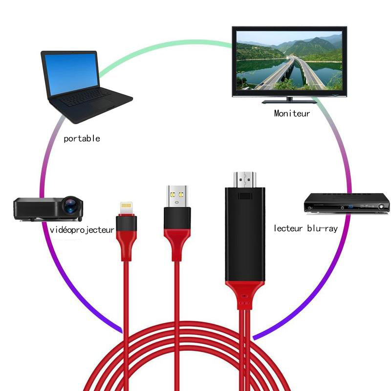 Lightning til HDMI-kabeladapter | luvikno