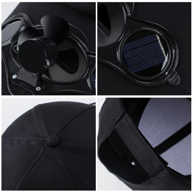 Solar Fan Sommer Utendørs Baseball Caps | Luvikno