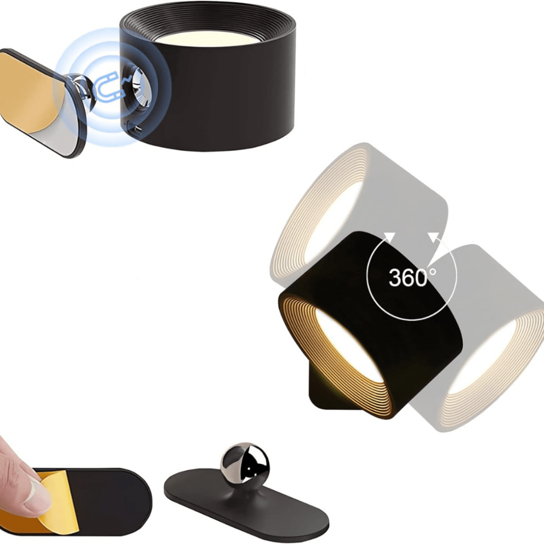 Luvikno | FlexiLamp – Trådløs oppladbar 360° vegglampe