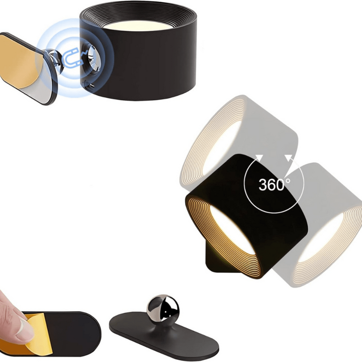 Luvikno | FlexiLamp – Trådløs oppladbar 360° vegglampe