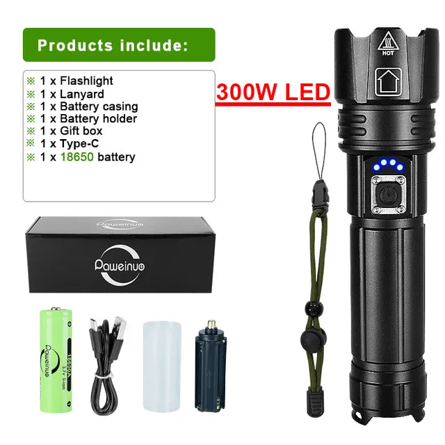 Oppladbar LED-lommelykt for Adventure Luvikno