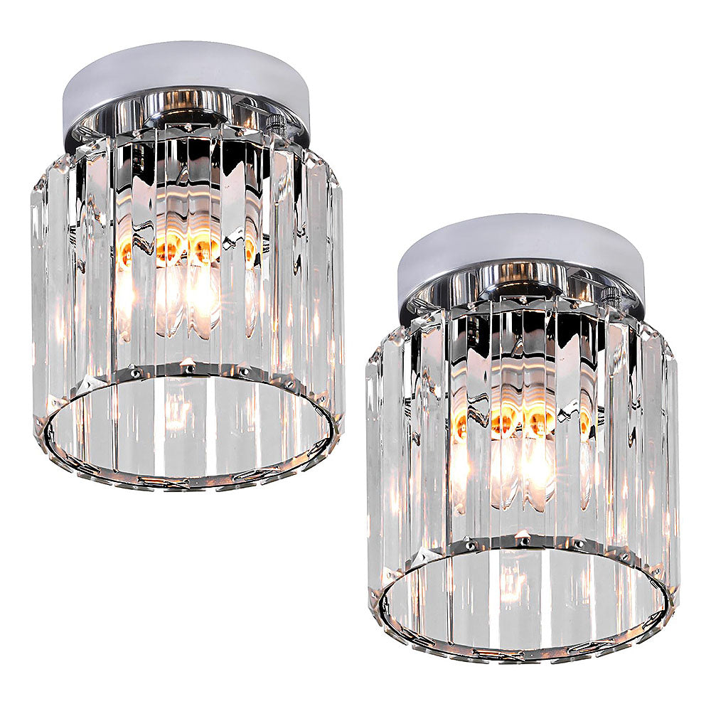 Taklampe Krystall Flush Mount Moderne Armatur Luvikno