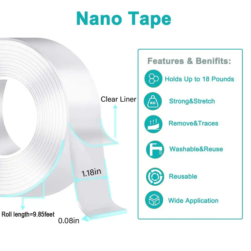 Nano dobbeltsidig tape for hjem & kontor | Luvikno