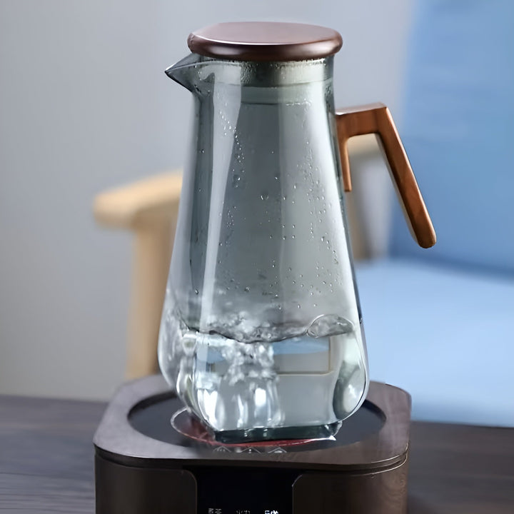 Glass kanne med stor kapasitet – Varmeresistent og holdbar | Perfekt for vann og juice | Luvikno