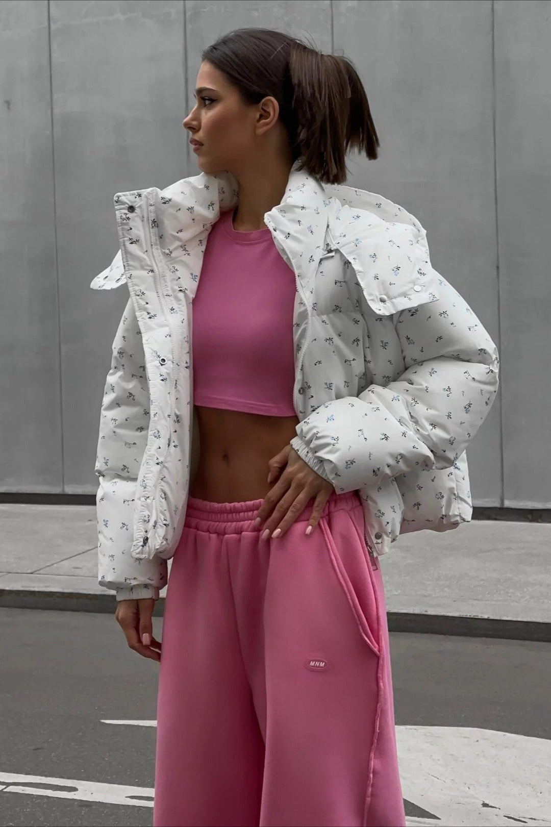 Luvik | Trykt Puffy Puffer Jakke