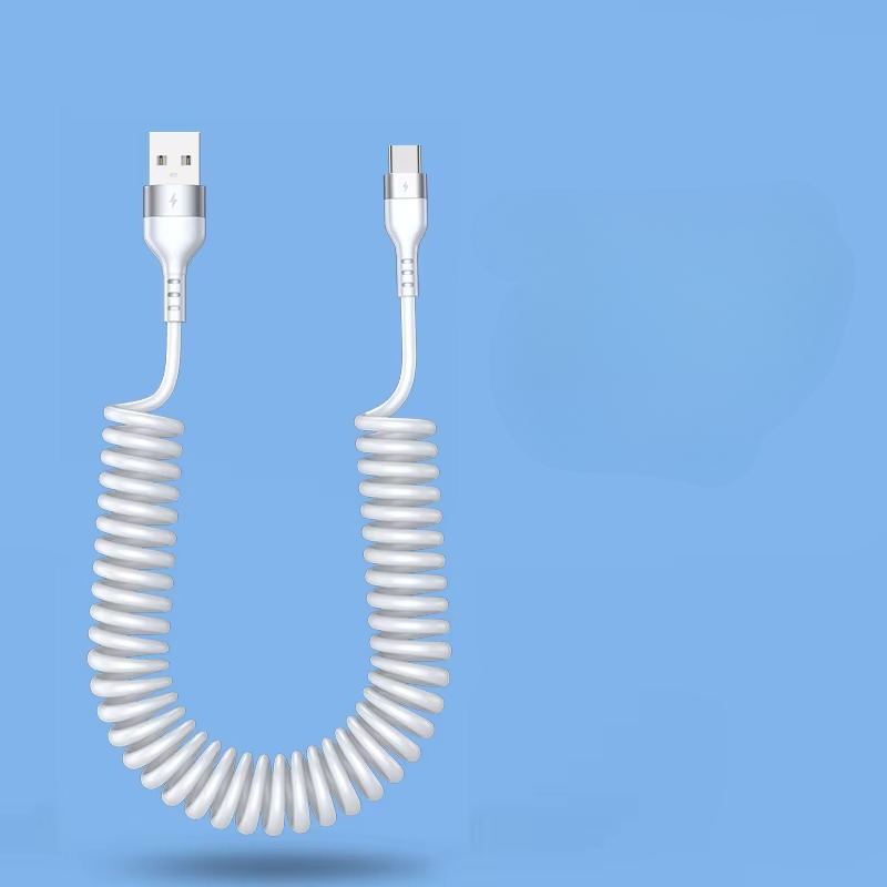 Universal vår teleskopisk hurtigladerkabel USB-C & Lightning Luvikno