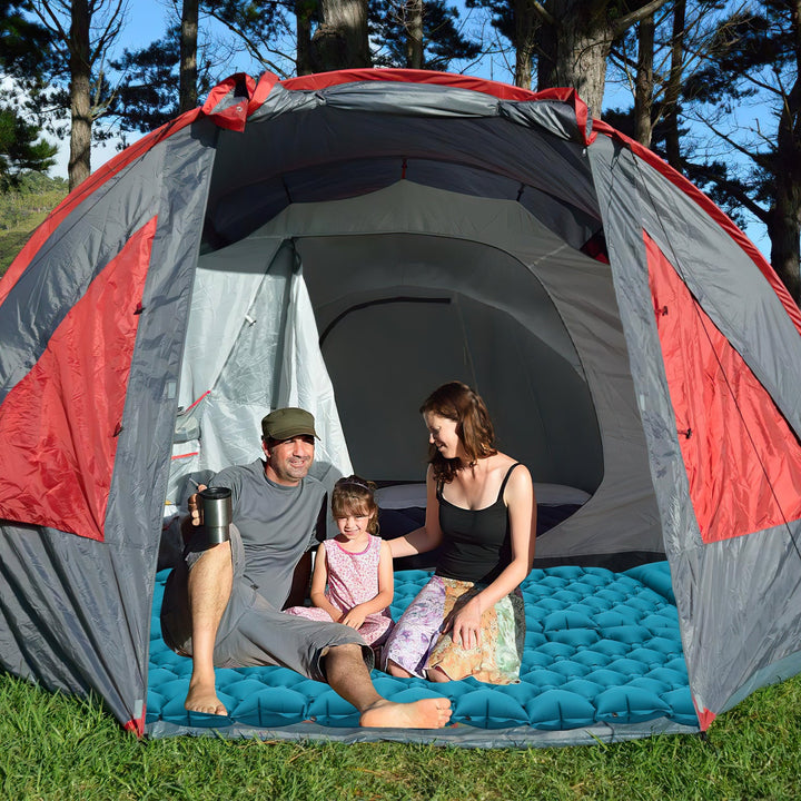 Sovematte camping matte fotpumpe | Luvikno