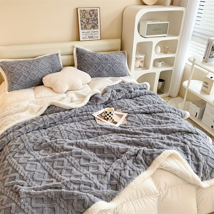 Luvikno | Vintage Luxe Reversibel Fleece Teppedekke - Essensielt for Vinter
