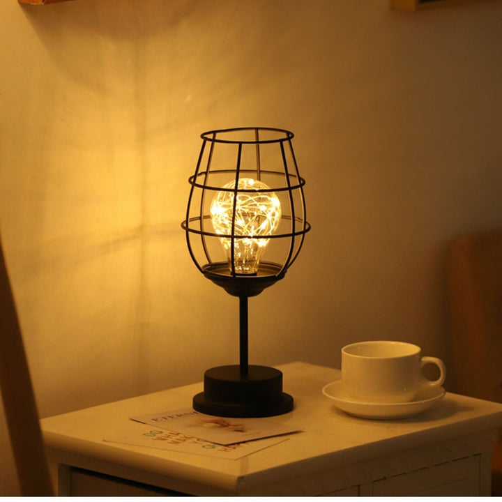 NoirLume - Luksuriøs Moderne Svart Bordlampe | Atmosfærisk Belysning for Stue & Soverom | Luvikno