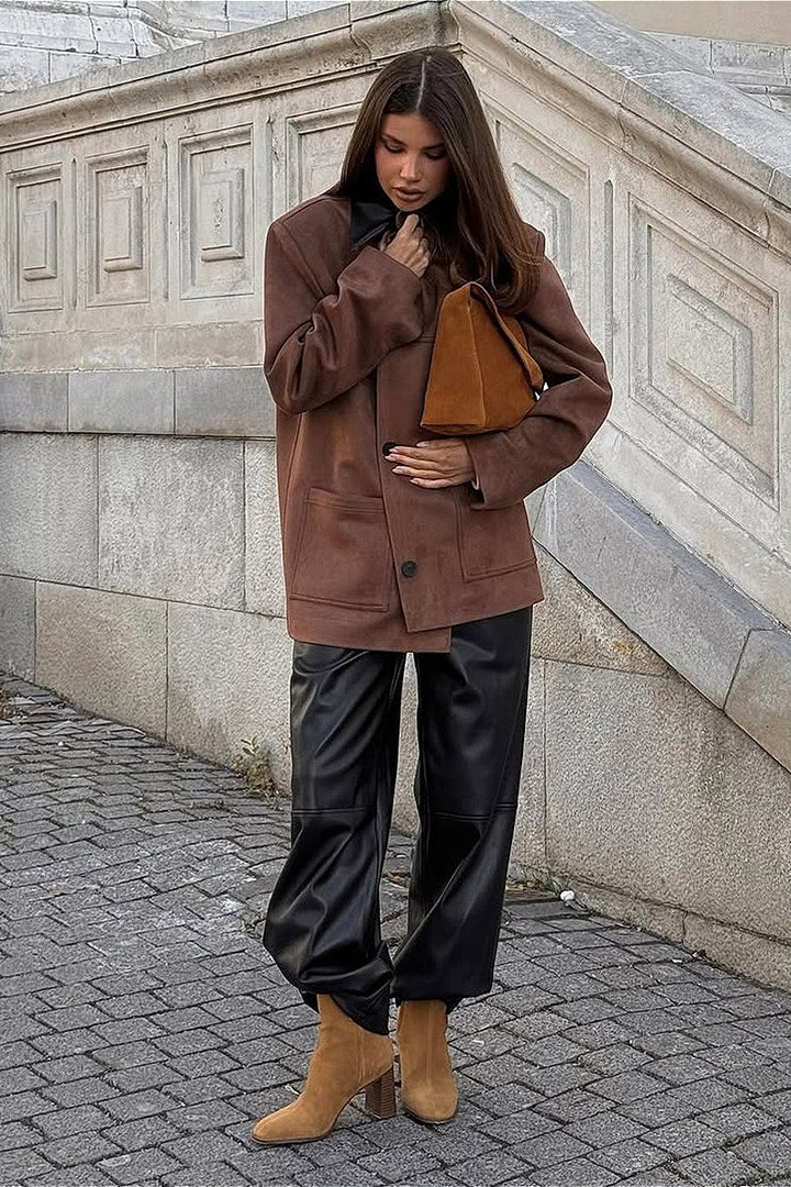 Luvik | Suede Kragekontrastjakke