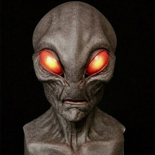 Realistisk Alien-maske – Lateks- og silikon-Halloween-maske for cosplay og fester | Luvikno