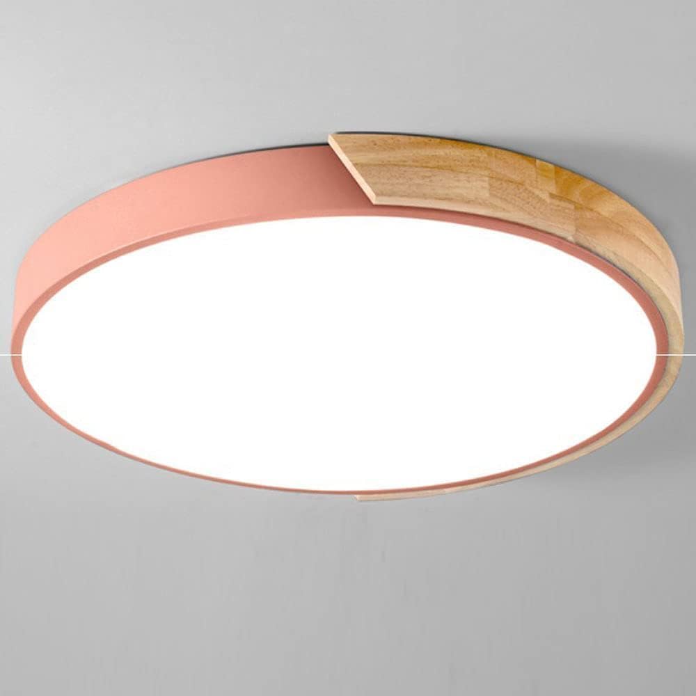 LED Taklampe med Treakent Ramme Luvikno