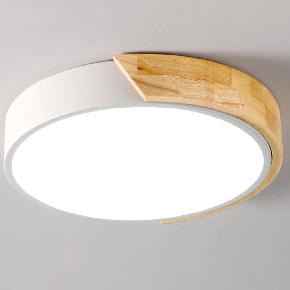 LED Taklampe med Treakent Ramme Luvikno