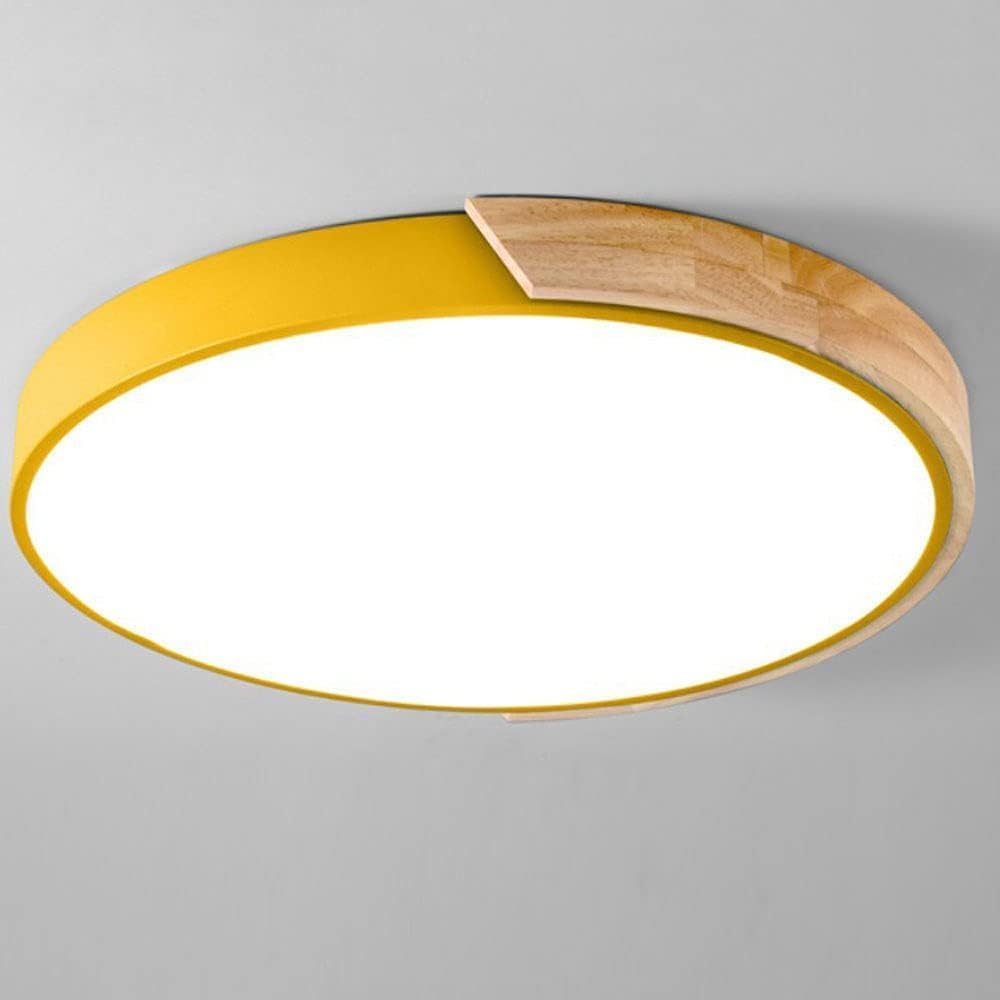 LED Taklampe med Treakent Ramme Luvikno