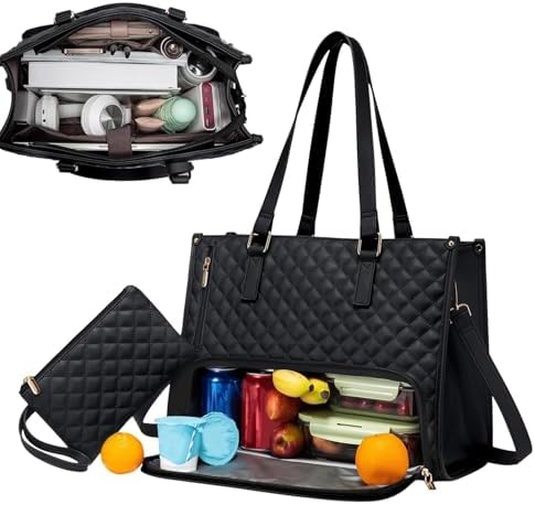 2-i-1 Isolert Lunsj- og Laptop Tote for Arbeid og Reise | Luvikno