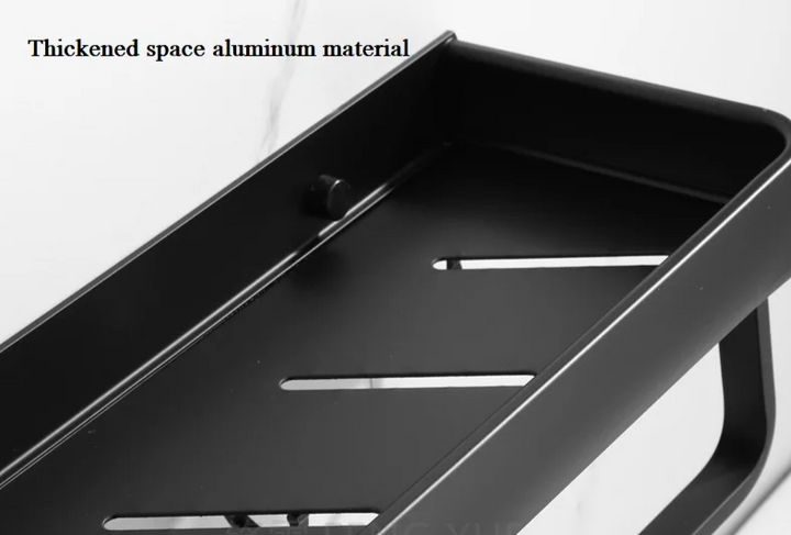 ALUMAX – Svart Aluminum Hjørneskap uten boring Luvikno