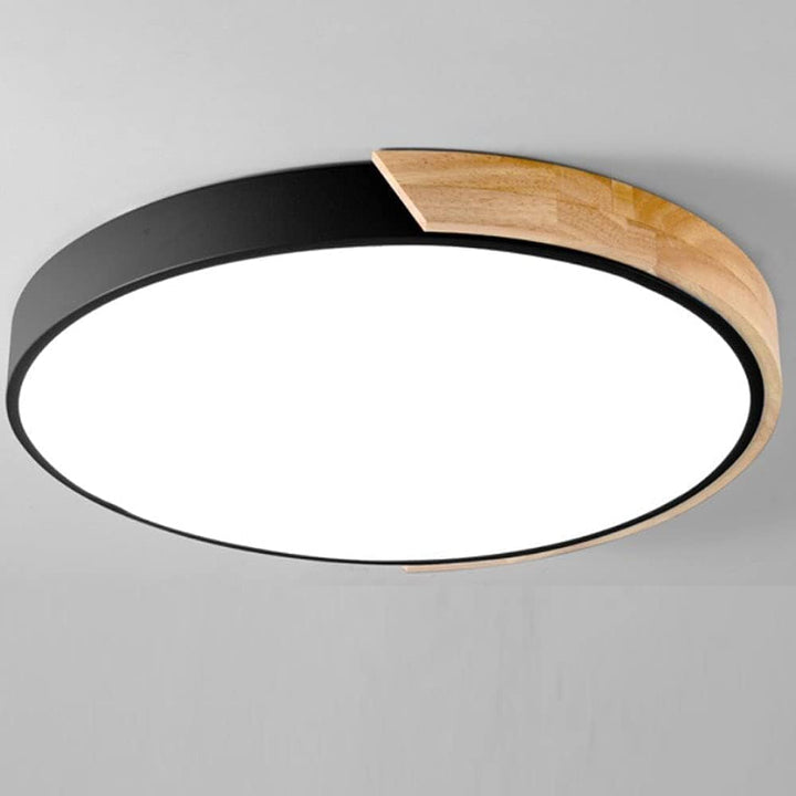 LED Taklampe med Treakent Ramme Luvikno