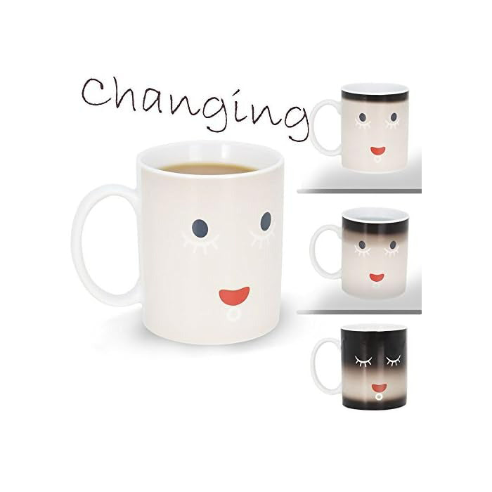 Morning Smiley Magic Varmefølsom Fargeforandrende Keramikk KaffeKopp | Luvikno