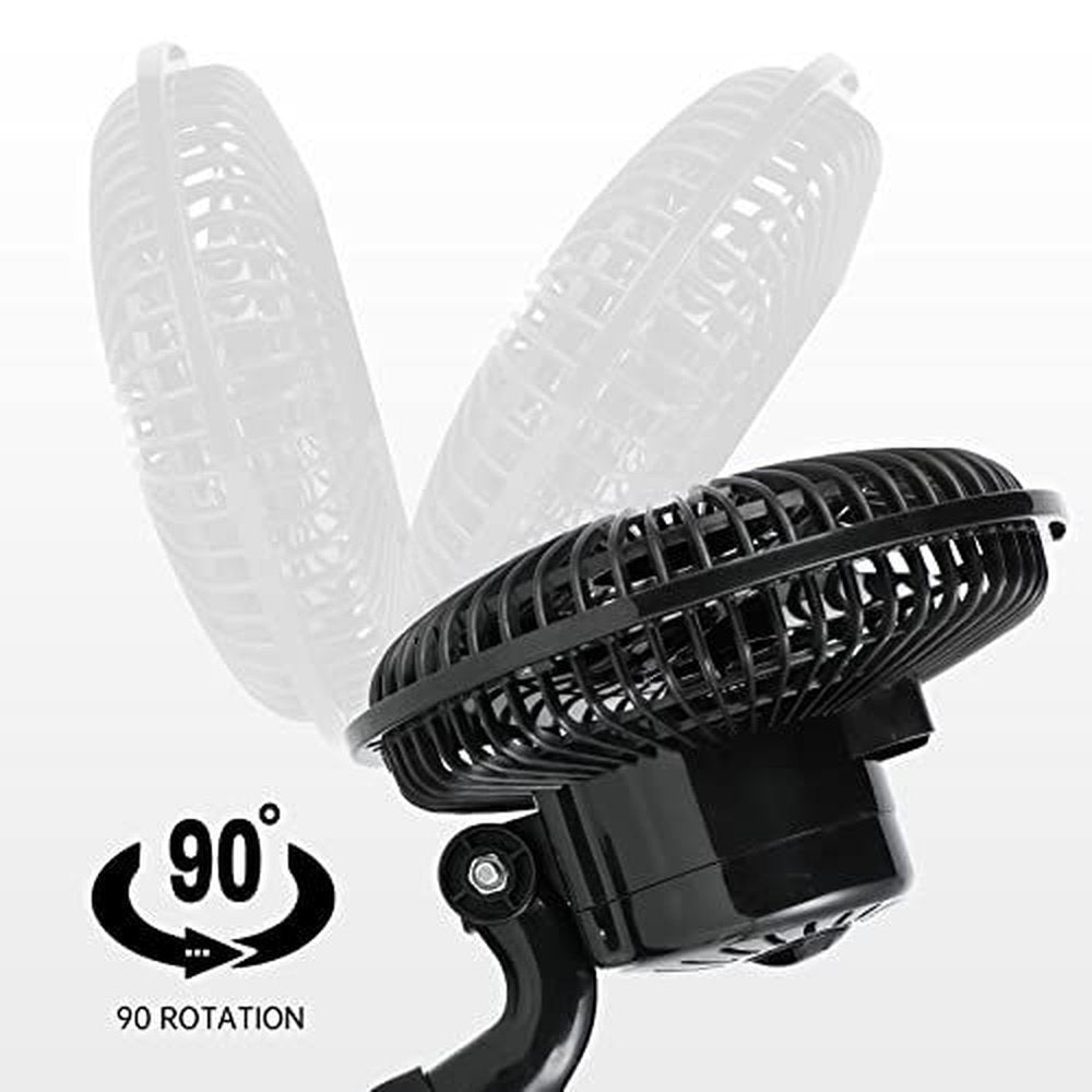 Grow Tent Poles Clip Fan Monkey Fan 6inch svart | Luvikno