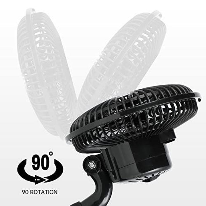 Grow Tent Poles Clip Fan Monkey Fan 6inch svart | Luvikno