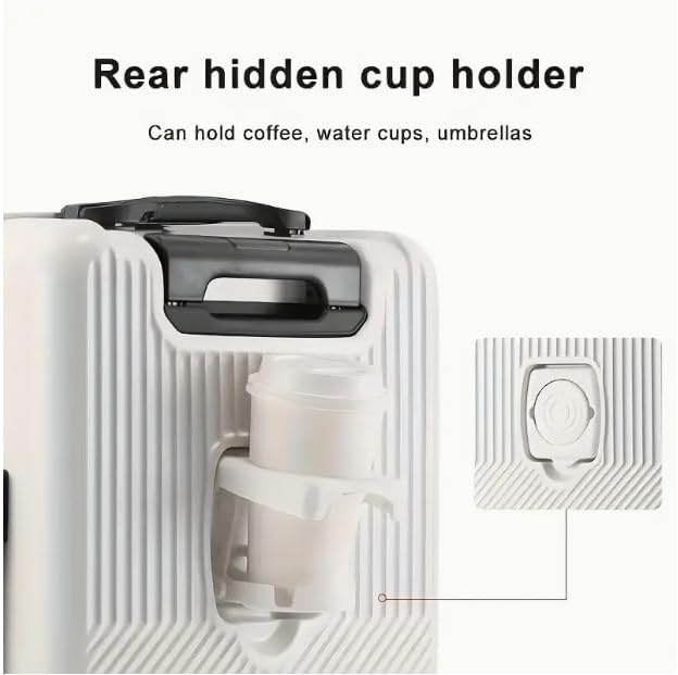 Hard Shell Carry-On med koppholder, USB-port og TSA-lås | Luvikno