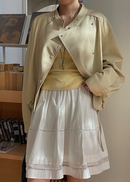 Luvik | Lyhyempi vegaaninen nahkaneppari takki