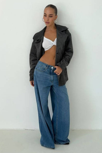 Luvik | Nubukkikaulus Vyötärötakki