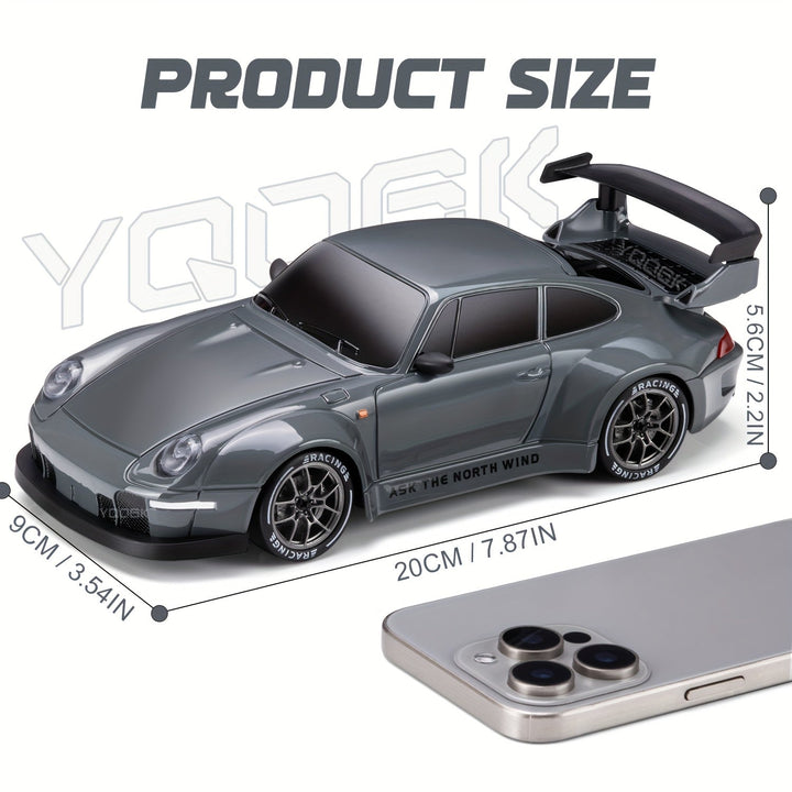 Luvikno | Ultimate 1:24 RC Driftcar med LED-hjul – Oppladbar 4WD racing leketøy