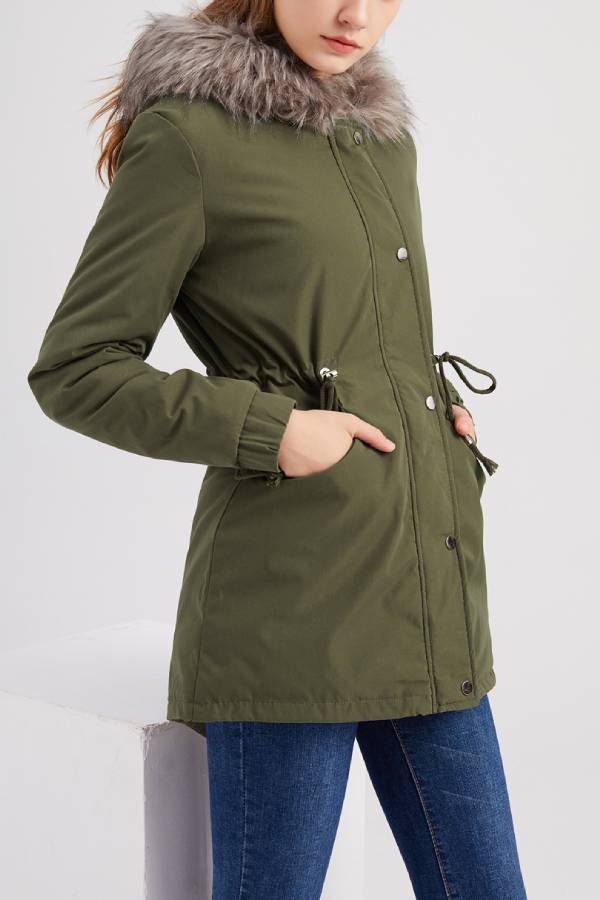 Luvik | Talviturva Fleece-takki puuvillavuorella