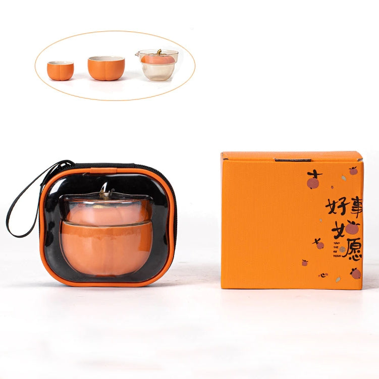 Mini Pumpkin Keramisk Tekanne Sett | Luvikno