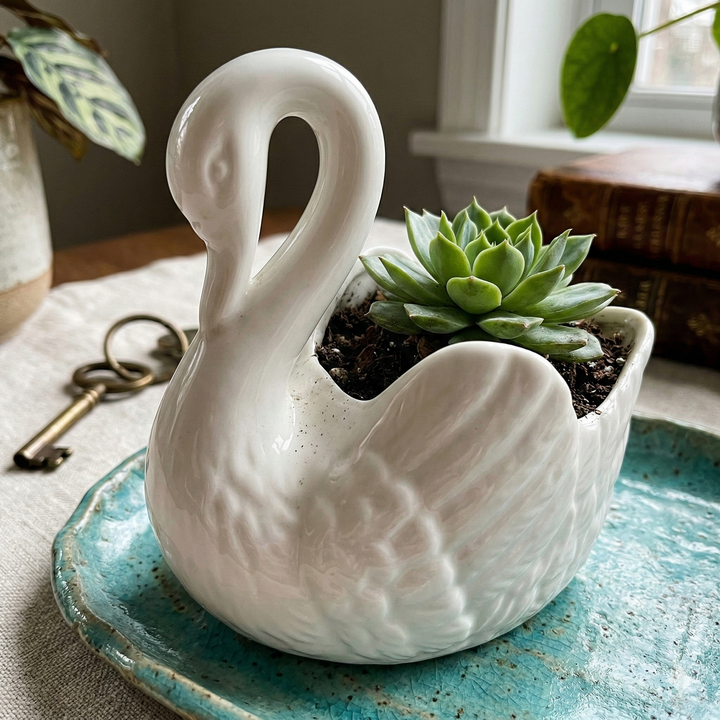 Swan Minimal Keramisk Potte | Luvikno